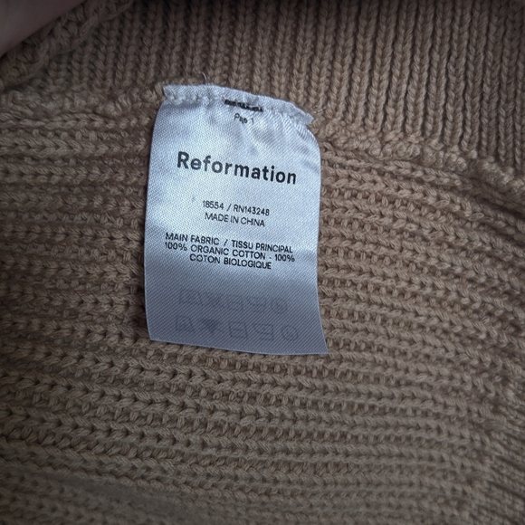Reformation Yeta Camel Sweater Knit Tank sz L - Picture 4 of 5